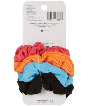 Scunci Sporty Mesh Ponytailers - 4 Comfy Assorted Colors for Everyday & Active Use - Buy Online on GoSupps.com