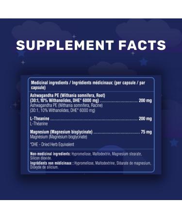 Dr. Klein's Ashwagandha 6000 mg 30:1 root extract 200mg per capsule 10% Withanolides. Sleep Aid Relaxation Stress Support with L-Theanine 200mg & Magnesium Bisglycinate 75mg Natural Cortisol Supplement. 30 Capsules. 30 count (Pack of 1) - Buy Online on GoSupps.com
