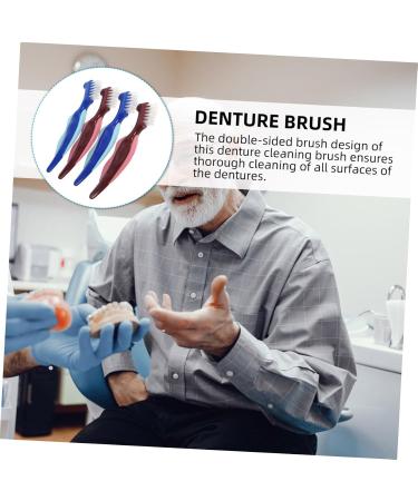 Anneomas 4-Piece Prosthesis Toothbrush Set | Small Care Tools for Braces & Prosthetics - Optimal Cleaning for Dental Care - Buy Online on GoSupps.com
