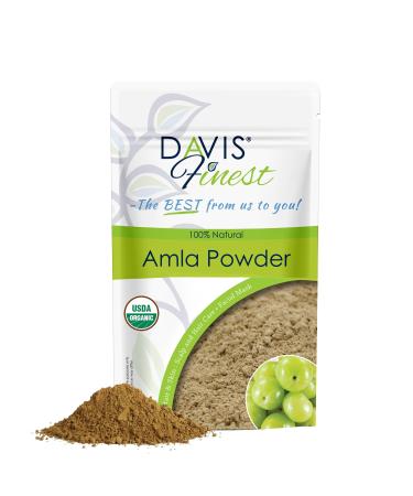 Davis Finest Organic Amla Powder 250g Hair Growth & Shine Strengthening Thickening Volumizing Deep Conditioning Mask 250 g (Pack of 1)