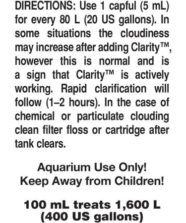 Seachem Clarity Water Clarifier 100 ml 100 ml (Pack of 1) - Buy Online on GoSupps.com