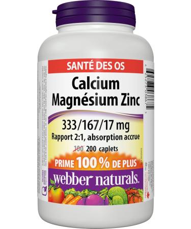 Webber Naturals Calcium with Magnesium and Zinc 200 Caplets Enhanced Absorption & Vitamin E 400 IU 120 Softgels Natural Source of Vitamin E Antioxidant Support - Buy Online on GoSupps.com