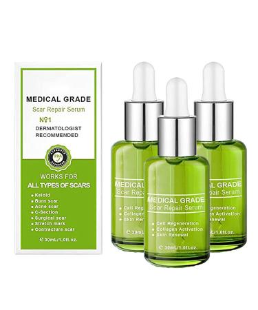 Goopgen Advanced Scar Repair Serum Goopgen Medical Grade Scar Repair Serum Nature Scar Treatment Serum for All Types of Scars (3Pcs Green) 3Pcs Green