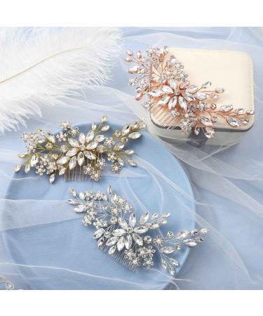 Unicra Bridal Wedding Hair Comb | Crystal Rhinestone Hair Accessories for Women - Elegant Bridal Hairpieces - Buy Online on GoSupps.com