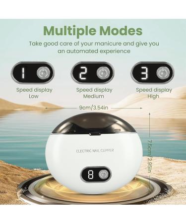 Electric Nail Clippers for Adults Nails Blanking Sanding with Nail Scraps Storage Safety Electric Nail Clippers Rechargeable Fingernail Trimmer for Adult Seniors Baby - Buy Online on GoSupps.com