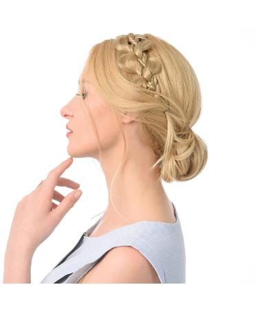 DIGUAN Braided Headband Hairpiece in Brunette Brown - Stylish Beauty Accessory for Women and Girls - Buy Online on GoSupps.com