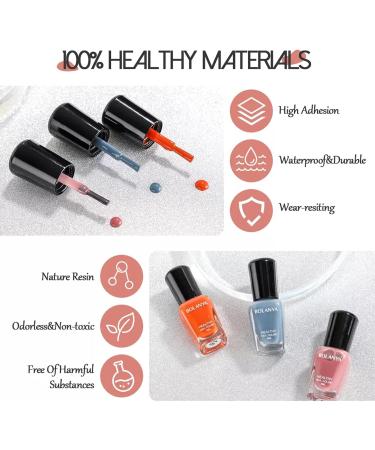 Peel Off Nail Polish - Glitter Nail Polish Shimmering Red Nail Varnish Quick Drying Healthy Breathable Non Toxic Nail Polish for Women Teens - No UV Needed B110 - Buy Online on GoSupps.com