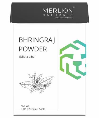 Bhringraj Powder by Merlion Naturals | Eclipta alba | Promotes Healthy Hair Growth | Natural Hair Conditioner | 227gm/8oz - Buy Online on GoSupps.com