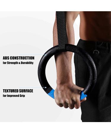 ZELUS Gymnastic Rings - Adjustable Straps, Steel Buckles - Perfect for Pull-Ups, Dips, Strength Training - Black - Buy Online on GoSupps.com