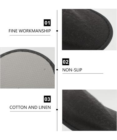 Milist Disposable House Shoes - Travel Cotton Slip-Ons Washable & Foldable Spa Footwear for Guests Hotels & Offices - Light Gray (20 Pieces) - Buy Online on GoSupps.com