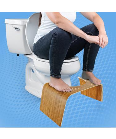 Squatty Potty Slim Teak Finish Toilet Stool - 7 Height Brown - Buy Online on GoSupps.com