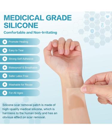 Buy Medical Grade Silicone Scar Sheets | Washable Scar Tape 1.6"x120" Roll - Ideal for Surgical Scars - Buy Online on GoSupps.com
