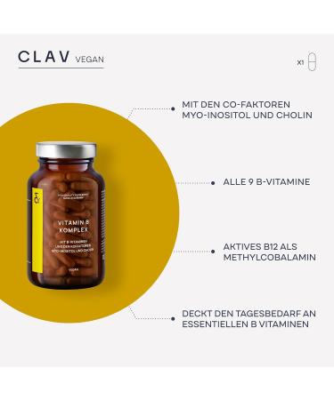 High-Dose Vegan Vitamin B Complex (240 Capsules) - All 8 Essential B Vitamins Co-Factors & Myo-Inositol - 8-Month Supply - Buy Online on GoSupps.com