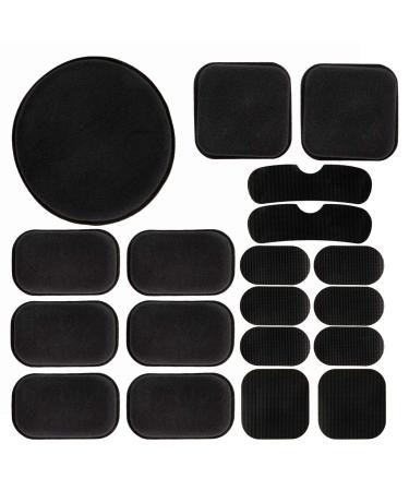 PAXLamb Universal Airsoft Helmet Pads 19pcs/Set Tactical Helmet Replacement Foam Motorcycle Padding Kits Bicycle Bike Accessories Mats for Fast Mich CS ACH FMA USMC PASGT Black