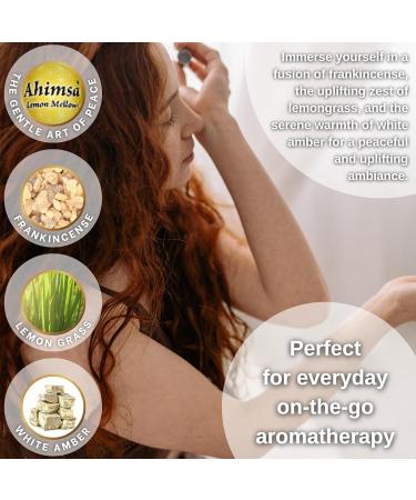 Ancient Essence Essential Oil - Ahimsa Lemon Mellow (0.33 oz) | 100% Pure Aromatherapy Oil for Relaxation & Wellbeing - International Shipping Available - Buy Online on GoSupps.com