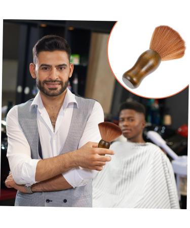 NOLITOY Handheld Shaving Brush & Hair Cleaning Tool | Wooden Handle Beard & Hair Cutting Brush for Barbers | Effective Broken Hair Remover - Buy Online on GoSupps.com