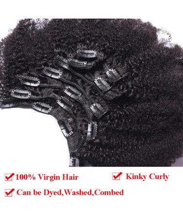 Clip In Extensions Real Hair Kinky Curly - Double Tessen Afro Hair 8-Pack 55cm-125cm Natural Black for Complete Hair Transformation - Buy Online on GoSupps.com