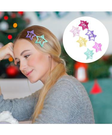 12Pcs Star Clips for Hair - Non-slip Metal Snap Barrettes in 6 Colors | Cute Star Shape Cartoon Hair Barrettes for Toddlers, Baby Girls, Kids, and Women - Hair Accessories - Buy Online on GoSupps.com