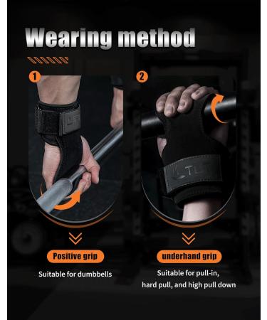 Train Aid Strength Training Leather Lifting Straps | Fitness Bodybuilding & Weightlifting Grip Aids | Gym Accessories for Men & Women - Black - Buy Online on GoSupps.com