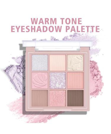 KYDA 9 Colors Warm Tone Eyeshadow Palette - High Pigment Matte & Sparkling Shades for Daily Bright Eyes Makeup - Buy Online on GoSupps.com