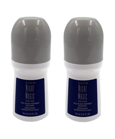 Avon NIGHT MAGIC EVENING ROLL-ON ANTI-PERSPIRANT DEODORANT Pack of 2 (Bonus Size)