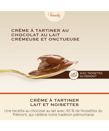 Venchi - Cr me Tartiner Chocolat au Lait et Noisettes 200 g avec 45% "Noisettes du Pi mont" Sans Gluten Sans Colorants et Sans Conservateurs Nocciola 250 g (Confezione da 1) - Buy Online on GoSupps.com