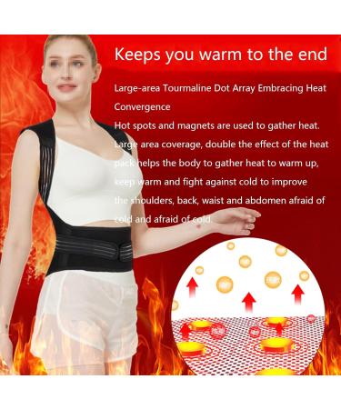 Invisible Thermal Body Heat Vest | Magnetic Heating Belt for Pain Relief | Decompression Support for Older Men & Women | XL Black - Buy Online on GoSupps.com