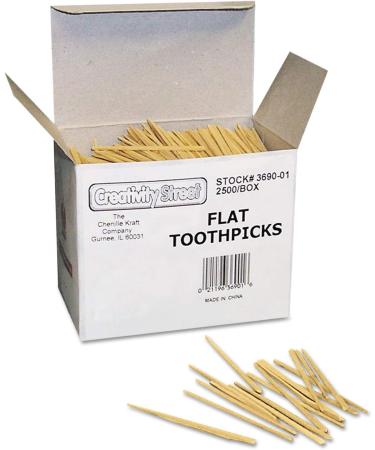 Flat Wood Toothpicks 2500/Pack - Set of 3 | Best Value Bundle - Buy Online on GoSupps.com