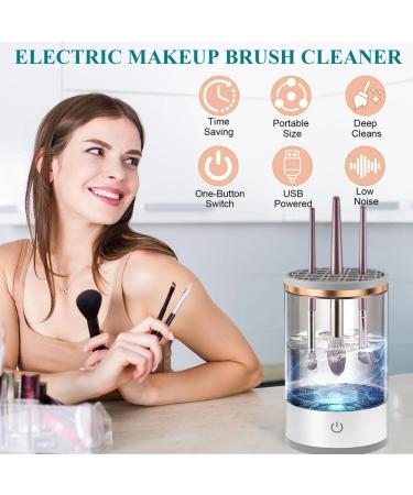 Electric Makeup Brush Cleaner & Drying Rack - Portable Auto-Rotating Cosmetic Tool for Deep Cleaning Blenders & Brushes - Perfect Gift for Women - Black - Buy Online on GoSupps.com