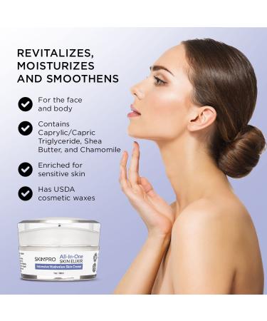 SkinPro All-in-One Skin Elixir - Deep Hydrating Face Cream for Dry Skin - 30ml - Buy Online on GoSupps.com