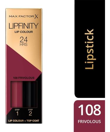 Max Factor Lipfinity Lipstick 108 Frivolous - Long Lasting 2 Count Pack - Buy Online on GoSupps.com
