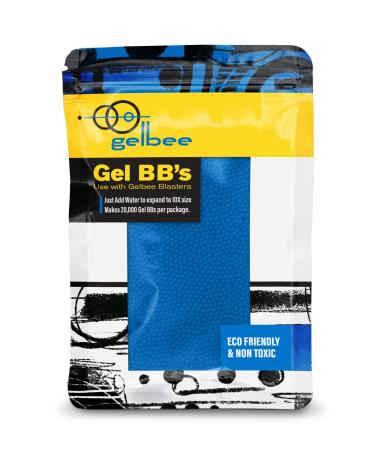 Gelbee GFGBB6 Water Bead Gel-BBS for Gel-BB Blasters, Blue (20,000-Count)