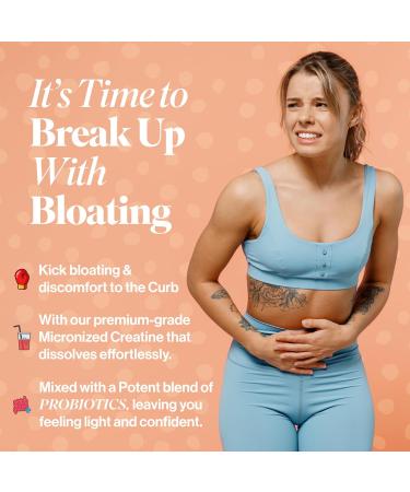 Buy Creatine for Women - Sugar-Free Probiotics & Collagen Orange Flavor | 5000mg Micronized Creatine Monohydrate & 1000mg Electrolytes - 30 Servings - Buy Online on GoSupps.com