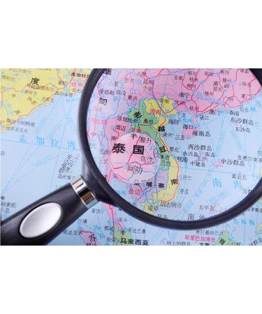 Handheld Magnifier Glasses Old Man Reading HD Gift 6X Glass for Read Books Newspaper Maps Needlework Soldering Repair Black Made in China - Buy Online on GoSupps.com