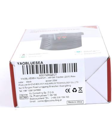 Yaobluesea 25W Aquarium Heater with LED Temperature Display - Ideal Thermostat for Small Aquariums Turtles & Betta Fish - Buy Online on GoSupps.com