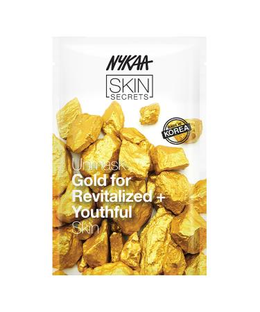 Naturals Skin Secrets Bubble Sheet Mask Gold 0.67 oz - Hydrating Brightening Sheet Face Mask - Collagen Boost - Fights Dullness