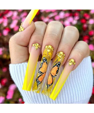 FITDON XXL Long Coffin Nail Tips - 600pcs Clear Acrylic Fake Nails for Salons and DIY Nail Art - Buy Online on GoSupps.com