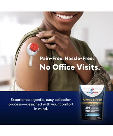 Allergy Hero Comprehensive Allergy & Food Sensitivity Combo Test Kit 581 Food & Environmental Items Tested for Adults & Kids Easy & Pain-Free at-Home Collection with Accurate Results - Buy Online on GoSupps.com