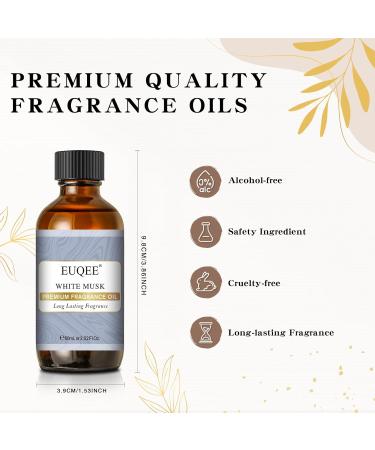 EUQEE White Musk Fragrance Oil 60ml - Aromatherapy Essential Oil for Diffusers and Candle Making - Home DIY Scent - Pack of 1 - Buy Online on GoSupps.com