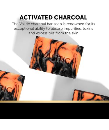 VALITIC Charcoal Kojic Acid Turmeric Black Soap Bar - Dark Spot Remover for Face & Body - 2 Pack | International Shipping - Buy Online on GoSupps.com