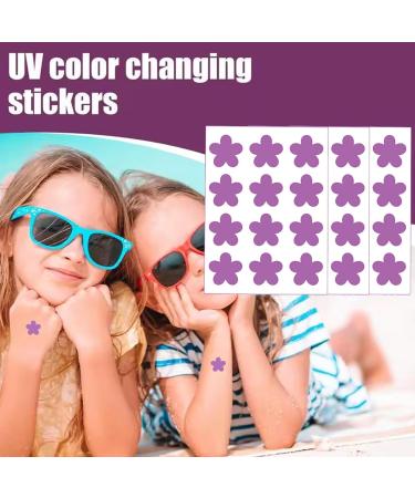 Autocollants UV pour cr me solaire 120 autocollants de d tection UV en forme de fleur patch protection solaire r utilisable et tanche rappel r application patchs pour cr me - Buy Online on GoSupps.com