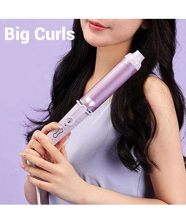 40mm Rotating Curling Iron Negative Ions Curling Wand Automatic Hair Curler with Long Barrel 10S Fast Heating Temp Adjustable Ceramic Hair Crimper for Home & Travel - Buy Online on GoSupps.com