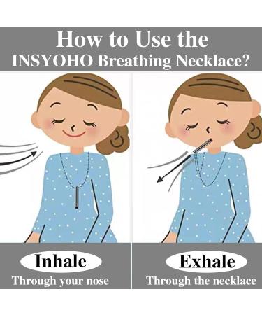 Magiho Stainless Steel Mindful Breathing Necklace - Stress Reduction & Smoke Cessation Tool Fear Relief Device in Steel Color - Buy Online on GoSupps.com