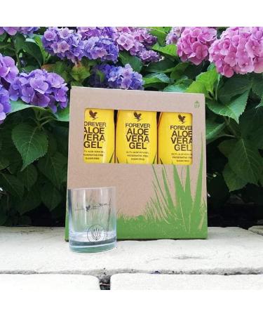 Forever Living Triple pack 3 x 1 Litre Aloe Vera Gel Blueberry Apple and Peach Pulp Flavour 100% Natural Pure Drinking Juice Tripack aloe vera gel - Buy Online on GoSupps.com