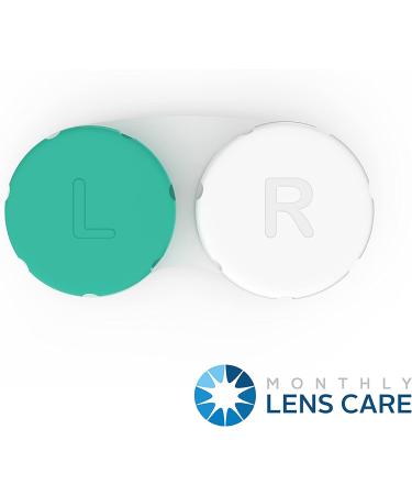 Contact Lens Cases 12 Pack - Bulk Supply for One Year - Green - Protect Your Eyes with Monthly Changes - Buy Online on GoSupps.com