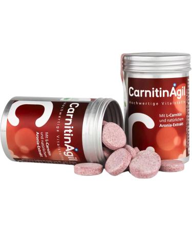 Agilnature Carnitinagil - 35 Chewing Tablets for Energy Metabolism | Gluten & Lactose Free | Made in Germany | 5-Week Supply - Buy Online on GoSupps.com