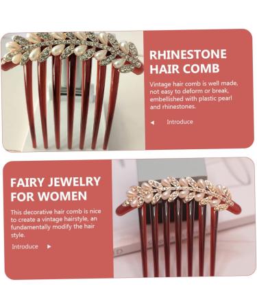 Beaupretty Comb bridal hair jewelry women hair decoration antique hair comb crystal hair pin fairy hear clips hair side comb bun holder clip wedding plastic South Korea bangs Wedding - Buy Online on GoSupps.com