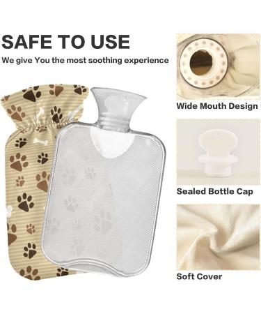 Naanle Dog Paws Claw Hot Water Bottle | 2L Large Heat & Cold Therapy | Bed & Hand/Foot Pain Relief | Transparent Cover Included - Buy Online on GoSupps.com