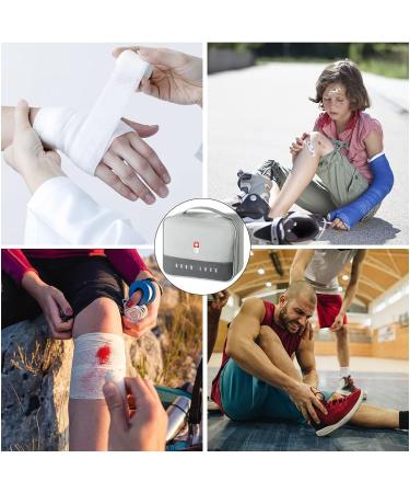 Large Capacity Waterproof Medication Bag - Portable Medical Storage for Home Office & Travel (2-Pack Gray) - Buy Online on GoSupps.com