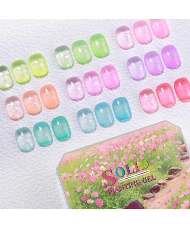 9-Color Gel Nail Art Kit for Beginners | Natural Solid Sculpting Supplies Kitt Glue Women's Compensators Friends Home Friends Travel East - Buy Online on GoSupps.com
